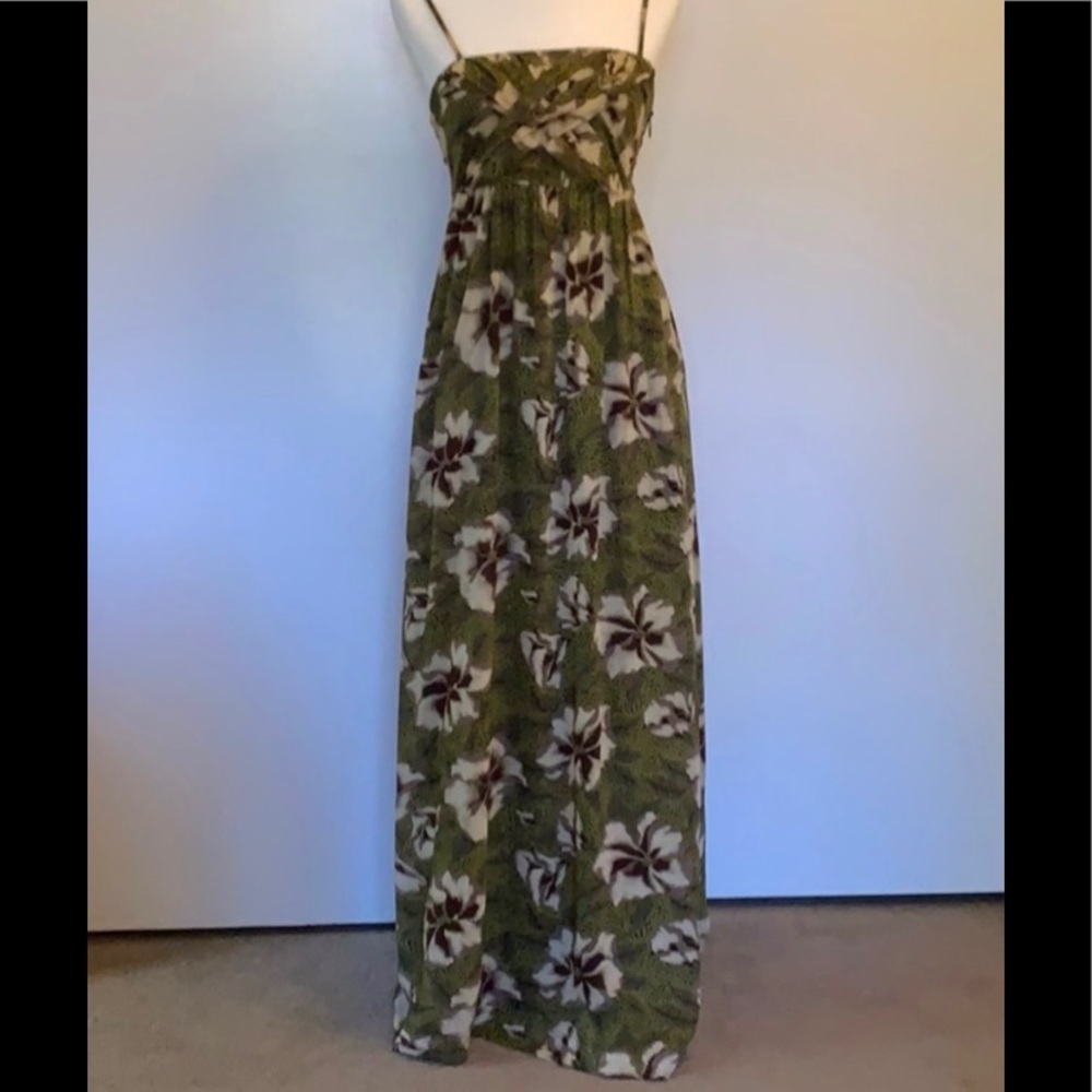 Anthropologie Edmé & Esyllte Tie Back Maxi Dress